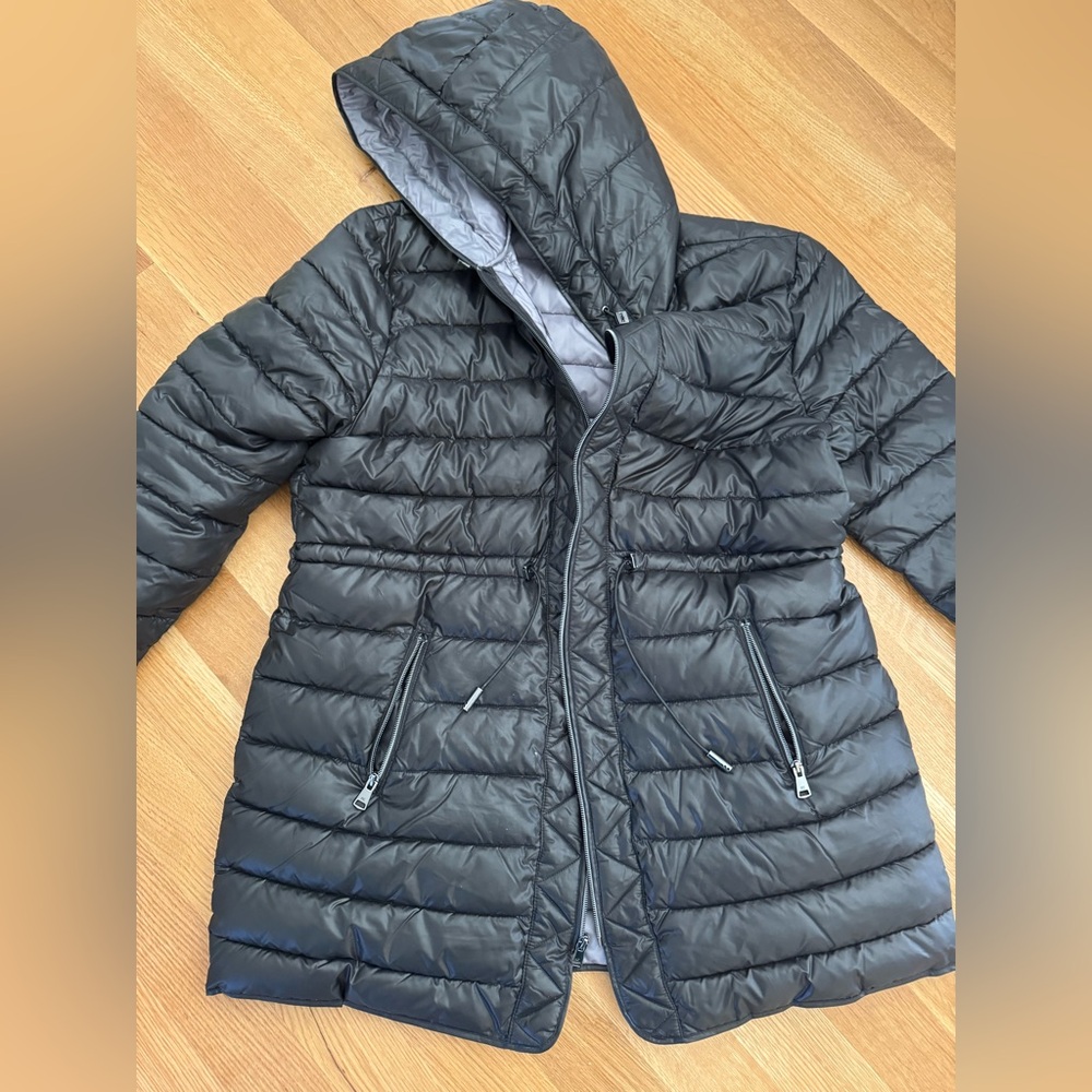 Kenneth Cole women’s black shine quilted insulated Puffer Jacket coat XXL